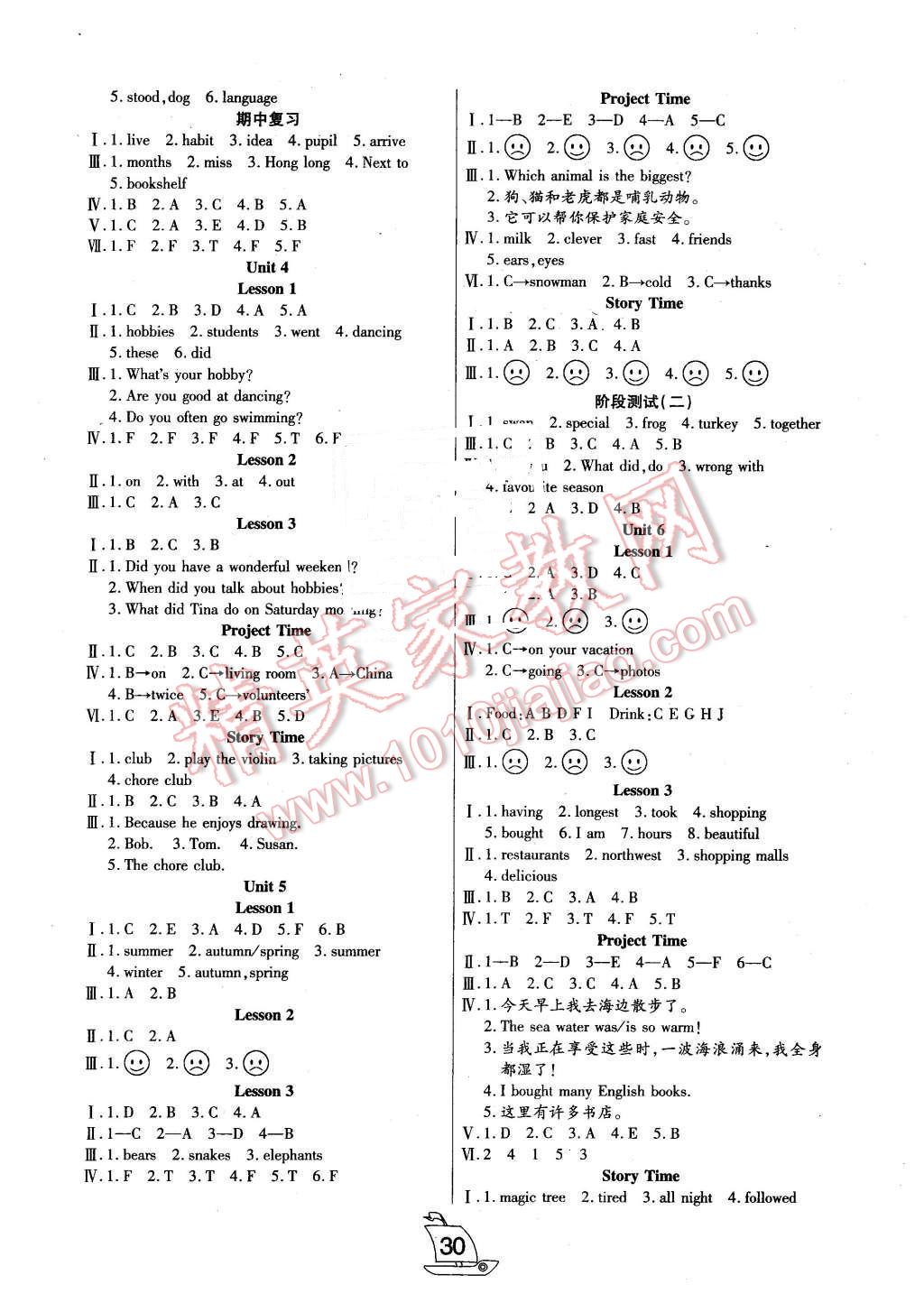 2016年小夫子全能檢測六年級英語下冊人教版一起 第2頁