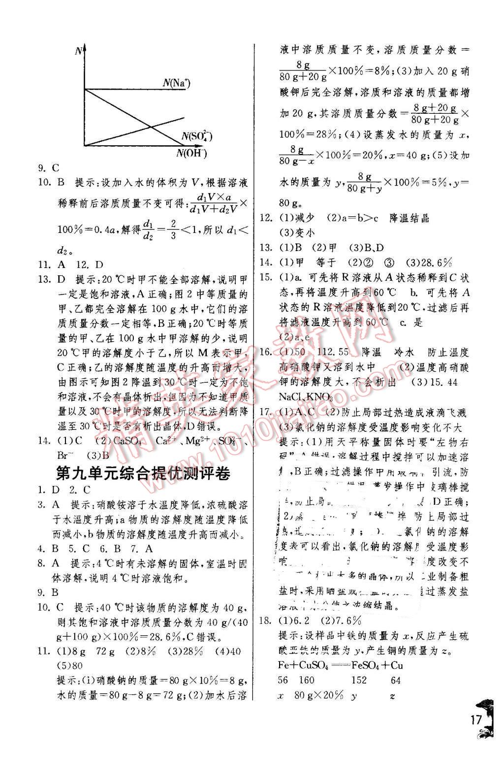 2016年实验班提优训练九年级化学下册人教版 第17页