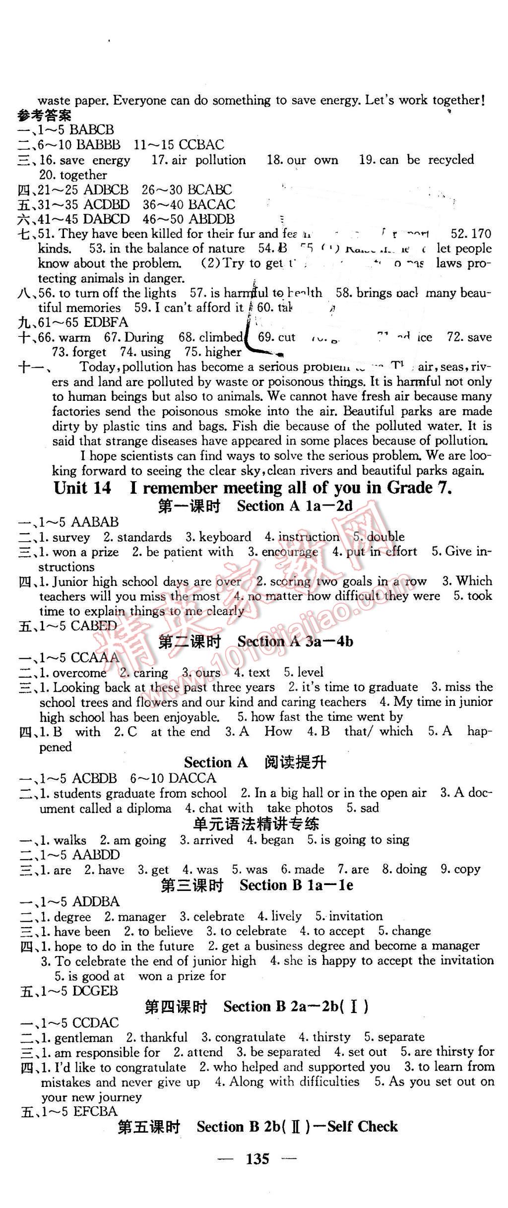 2016年名校課堂內(nèi)外九年級(jí)英語(yǔ)下冊(cè)人教版 第11頁(yè)