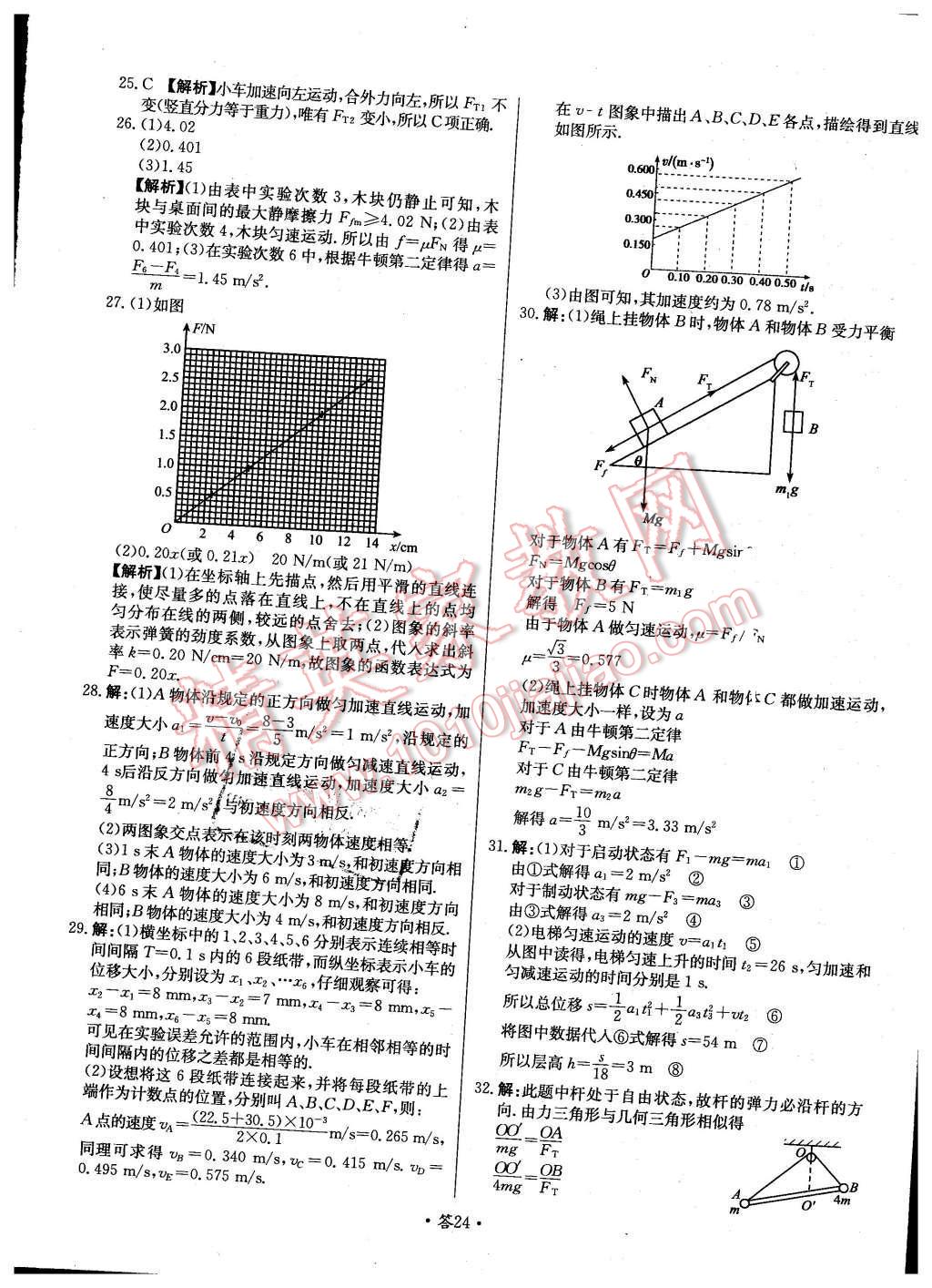 2015年天利38套對(duì)接高考單元專題測(cè)試卷物理必修1魯科版 第24頁(yè)