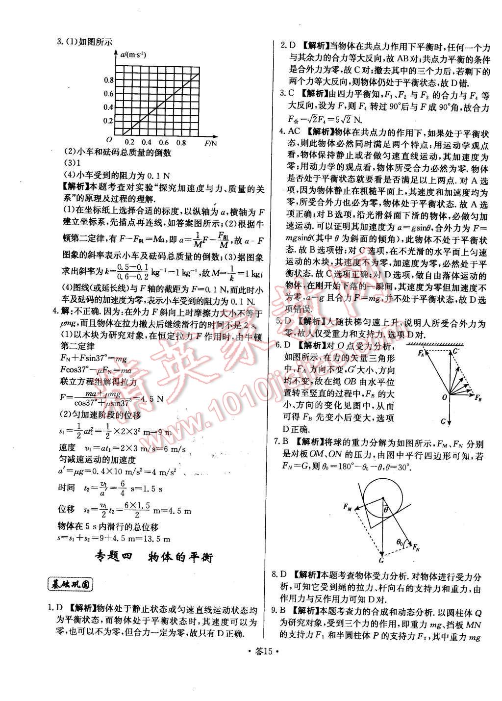 2015年天利38套對接高考單元專題測試卷物理必修1教科版 第15頁