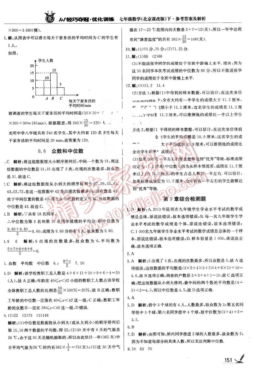 2016年1加1轻巧夺冠优化训练七年级数学下册北京课改版银版 第32页