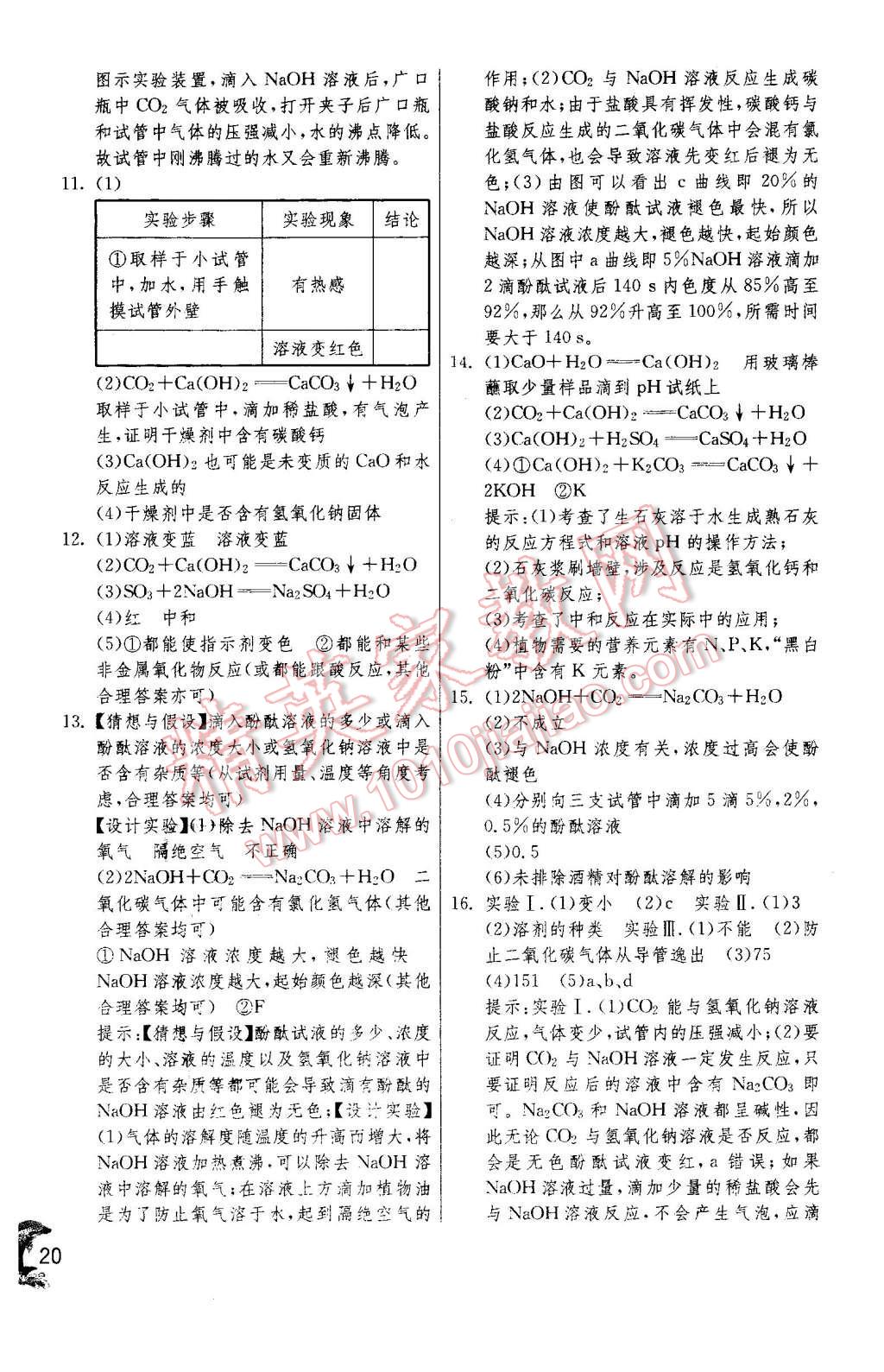 2016年实验班提优训练九年级化学下册人教版 第20页