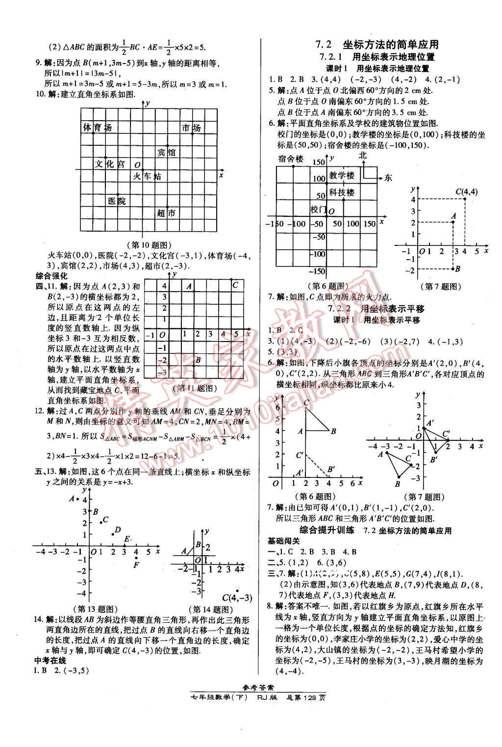 2016年高效课时通10分钟掌控课堂七年级数学下册人教版 第7页