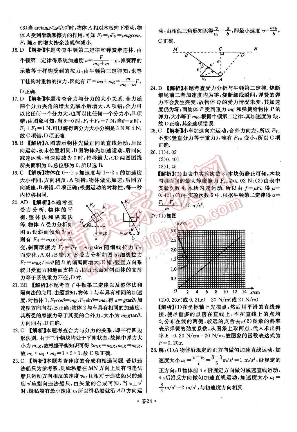 2015年天利38套對(duì)接高考單元專題測(cè)試卷物理必修1教科版 第24頁(yè)