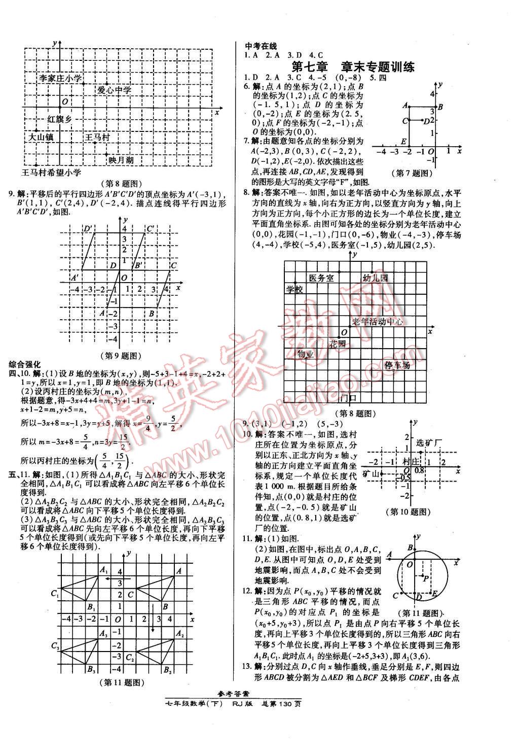 2016年高效課時(shí)通10分鐘掌控課堂七年級數(shù)學(xué)下冊人教版 第8頁