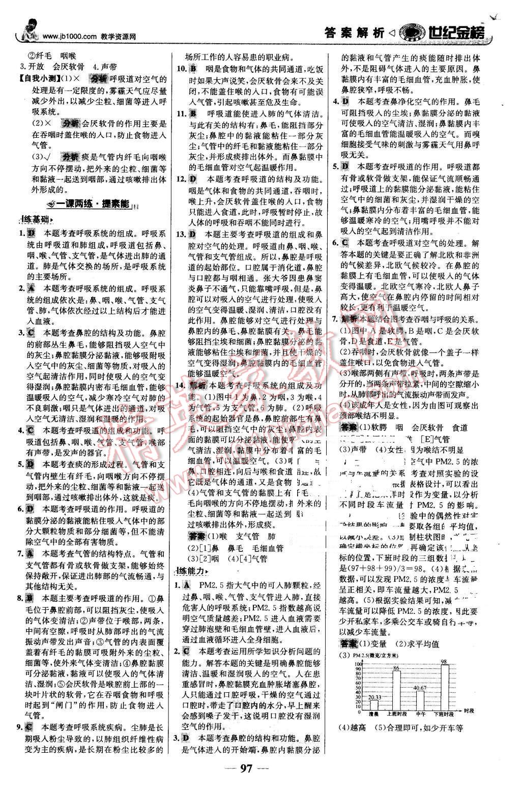 2016年世紀金榜金榜學案七年級生物下冊人教版 第6頁