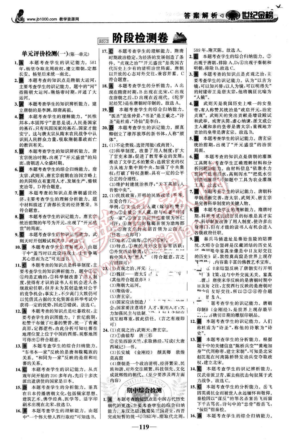 2016年世紀金榜金榜學案七年級歷史下冊人教版 第12頁