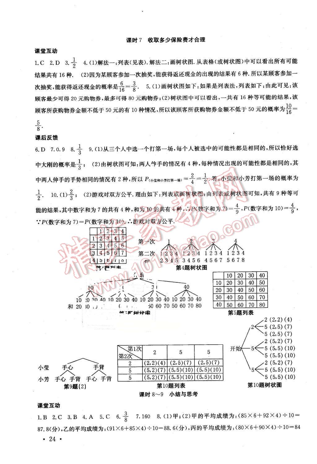 2016年高效精练九年级数学下册江苏版 第24页