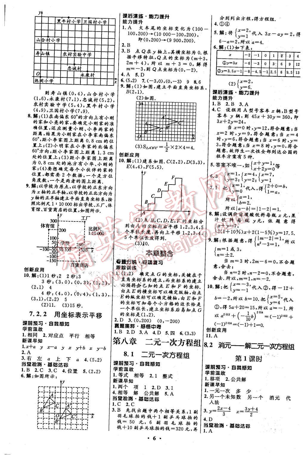 2016年初中同步測控全優(yōu)設(shè)計七年級數(shù)學(xué)下冊人教版 第6頁