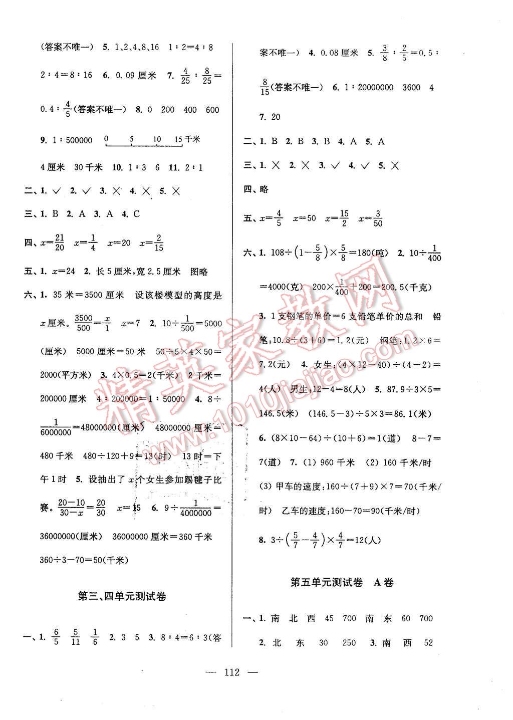 2016年高分拔尖提優(yōu)密卷小學(xué)數(shù)學(xué)六年級(jí)下冊(cè)江蘇版 第4頁(yè)