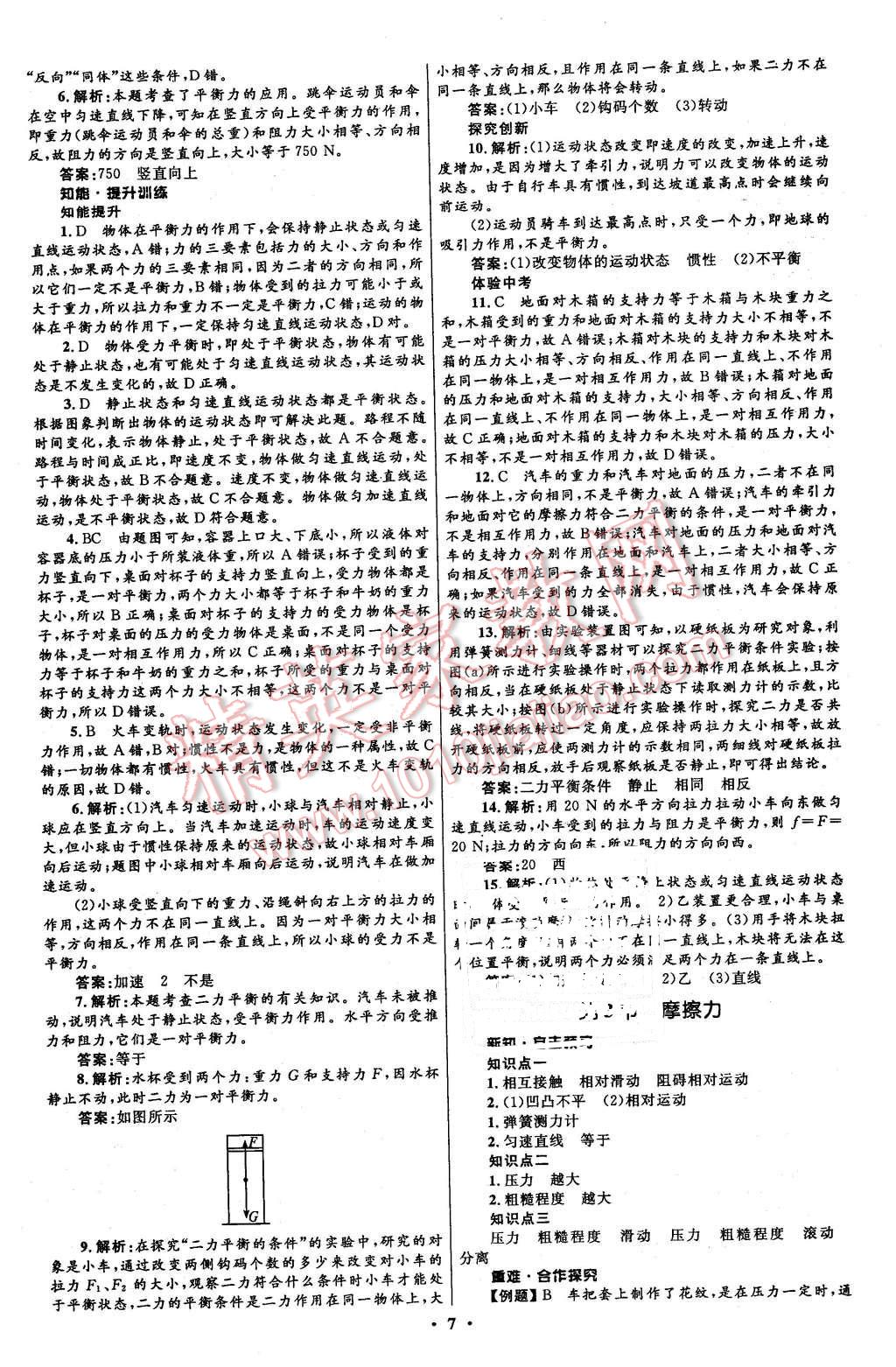 2016年初中同步測(cè)控全優(yōu)設(shè)計(jì)八年級(jí)物理下冊(cè)人教版 第7頁