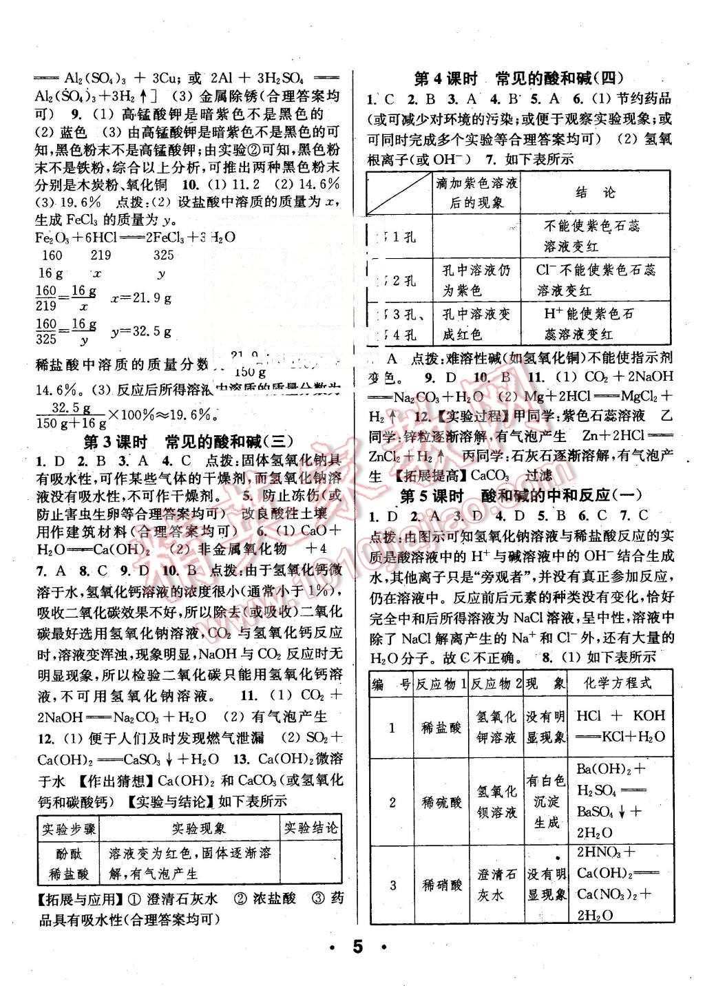 2016年通城學典小題精練九年級化學下冊人教版 第5頁