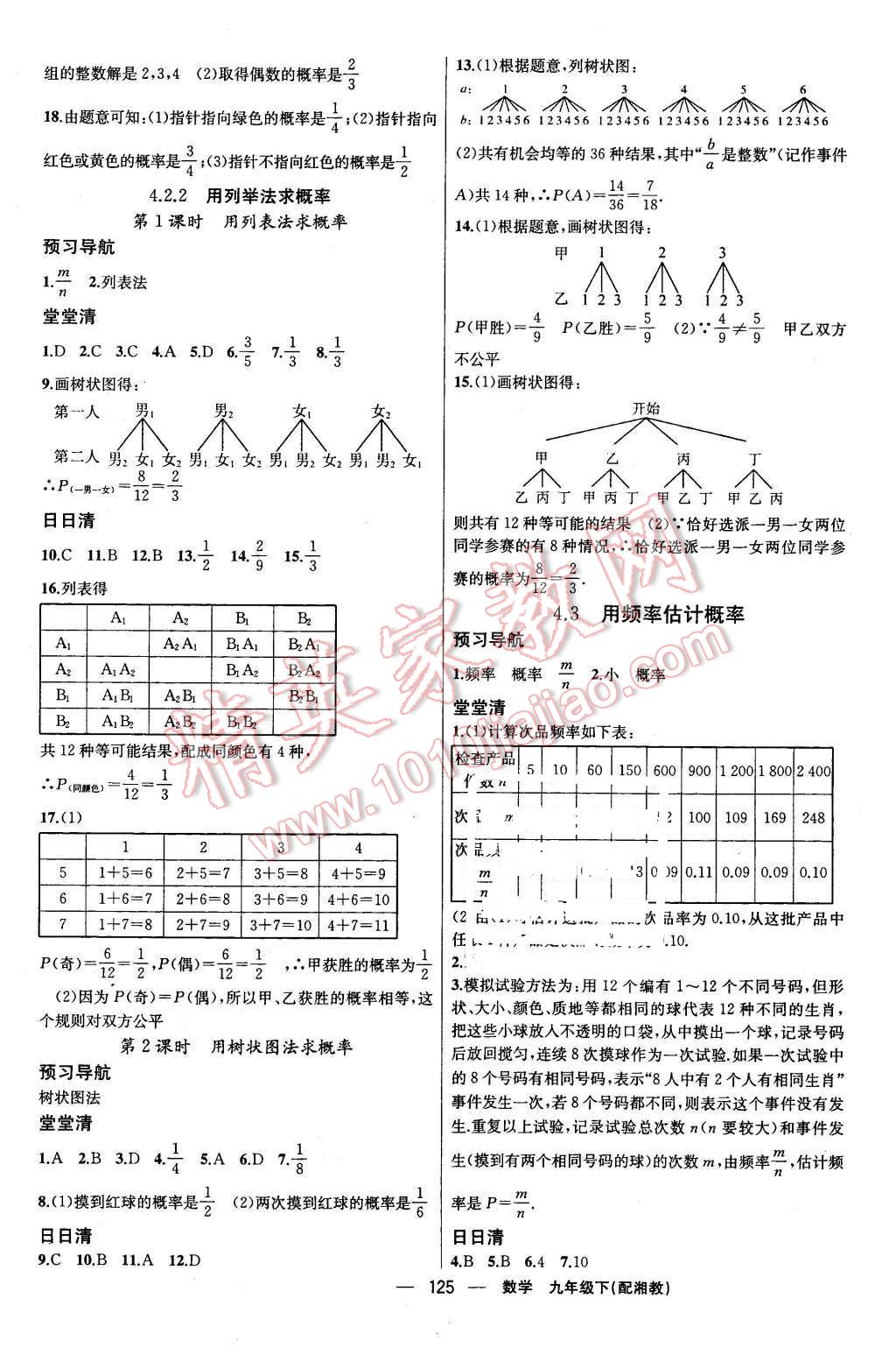 2016年四清導(dǎo)航九年級(jí)數(shù)學(xué)下冊(cè)湘教版 第10頁(yè)