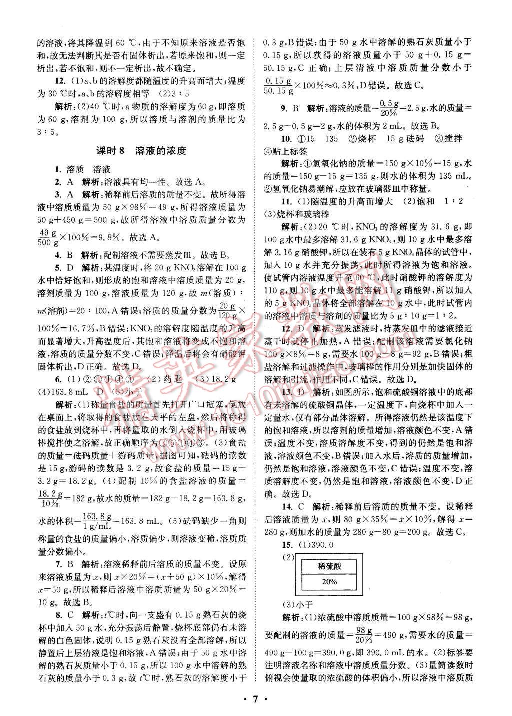 2016年初中化學(xué)小題狂做九年級下冊人教版提優(yōu)版 第7頁