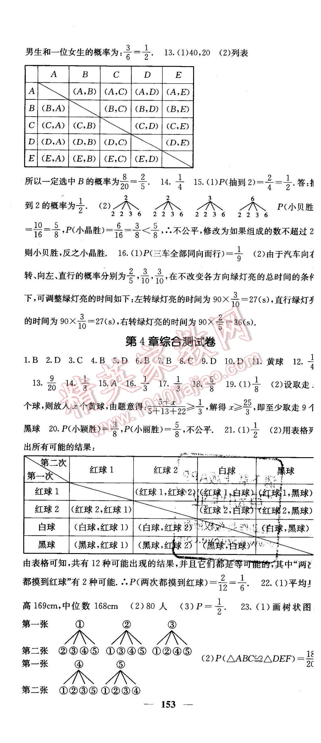 2016年課堂點睛九年級數(shù)學(xué)下冊湘教版 第34頁