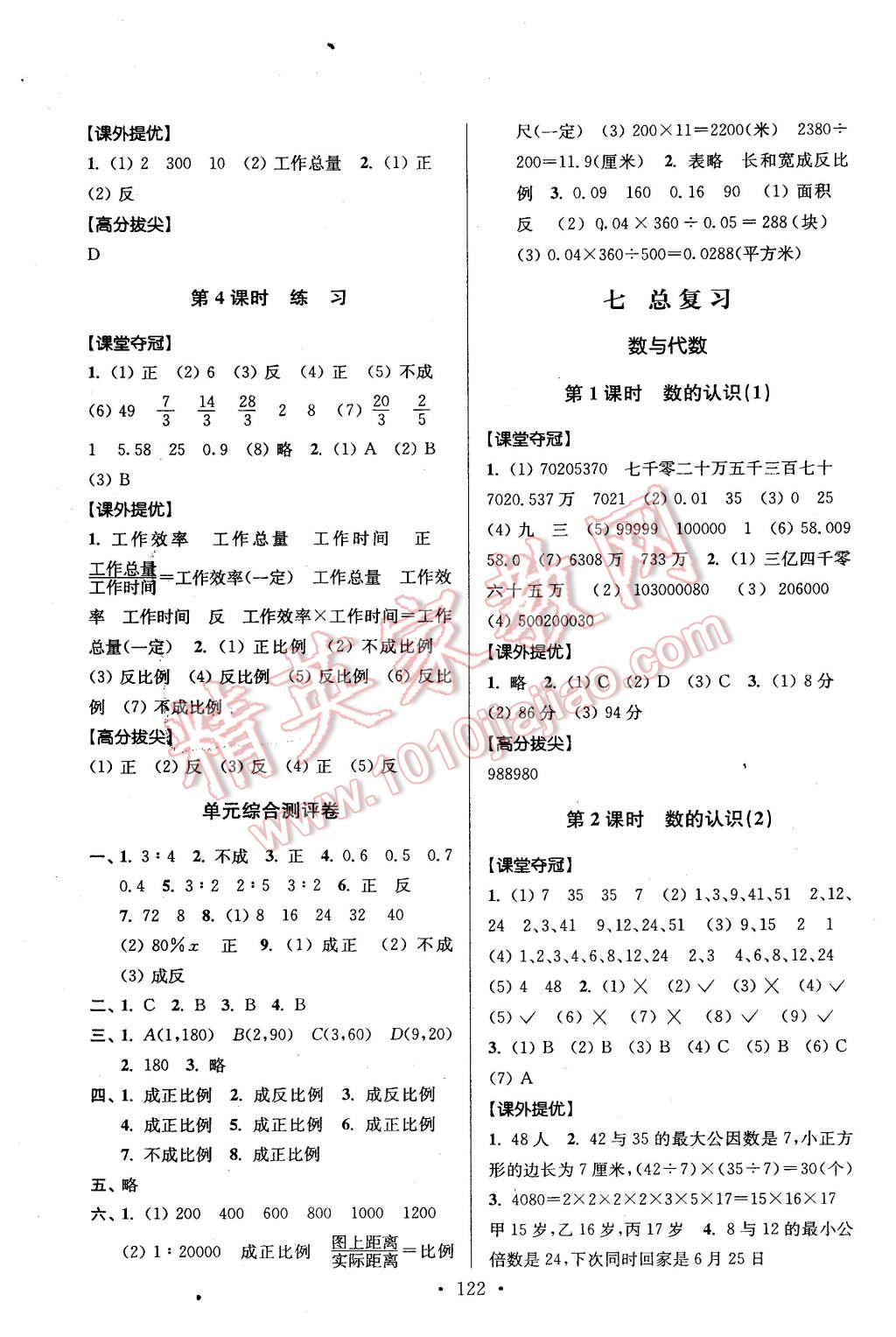 2016年高分拔尖提優(yōu)訓(xùn)練六年級數(shù)學(xué)下冊江蘇版 第8頁