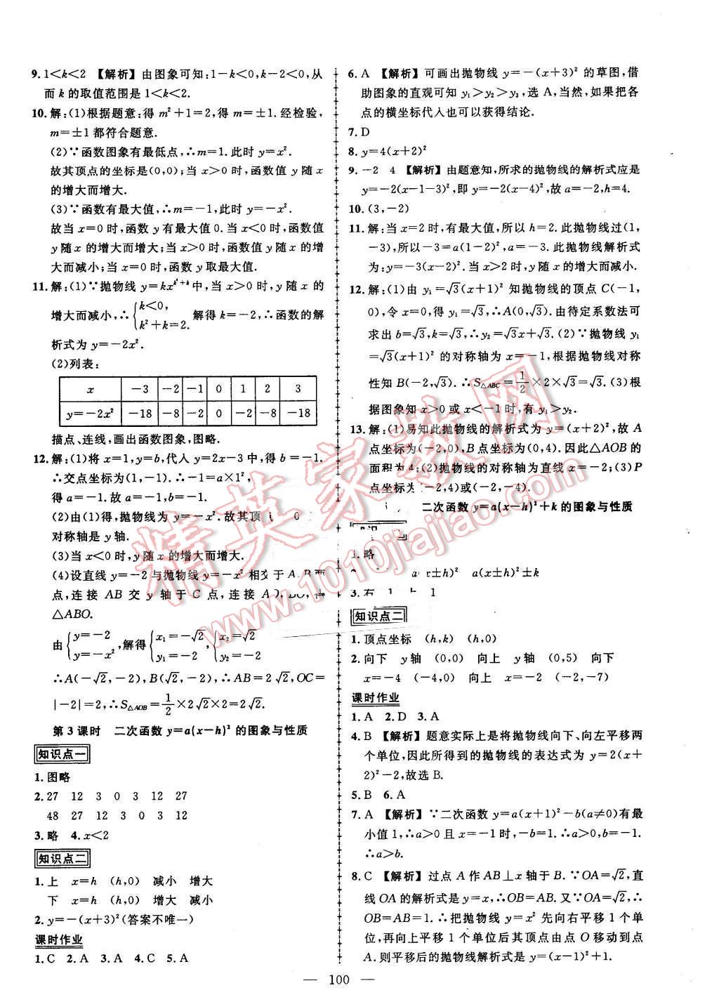 2016年黄冈创优作业导学练九年级数学下册湘教版 第2页