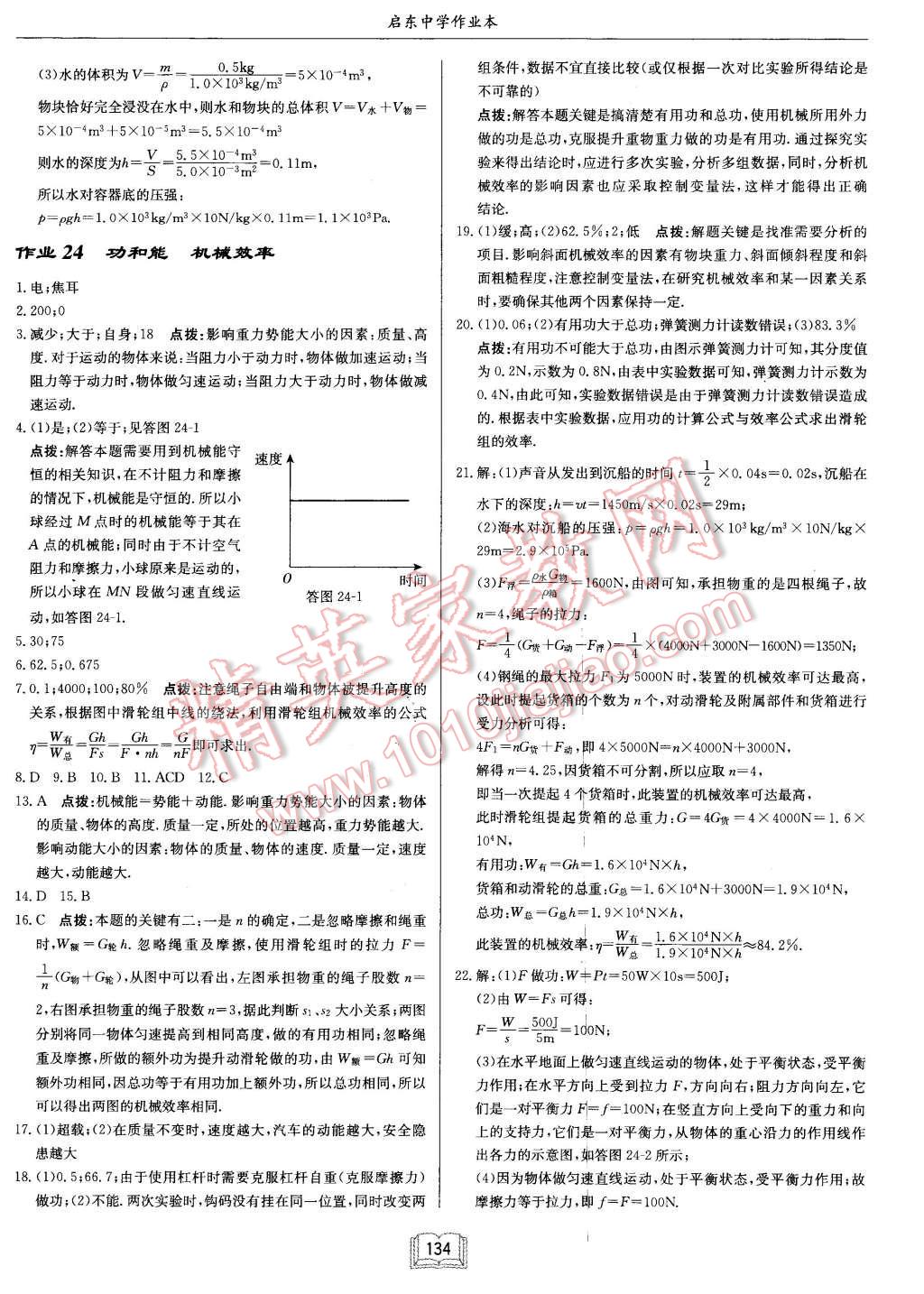 2016年啟東中學(xué)作業(yè)本九年級物理下冊人教版 第14頁