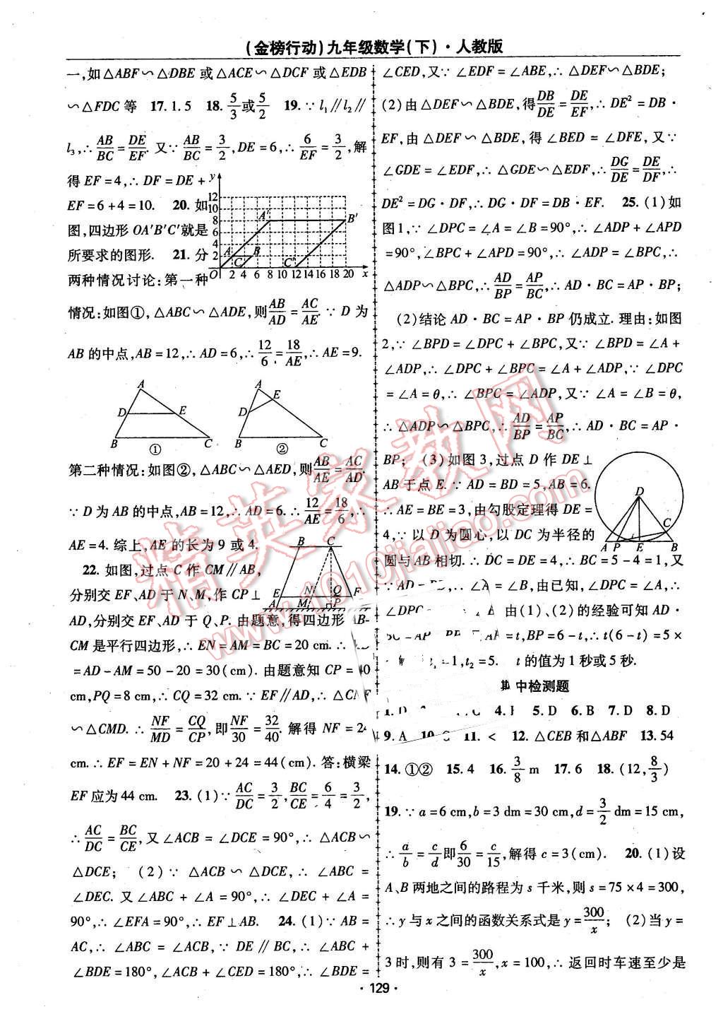 2016年金榜行動(dòng)課時(shí)導(dǎo)學(xué)案九年級(jí)數(shù)學(xué)下冊(cè)人教版 第21頁