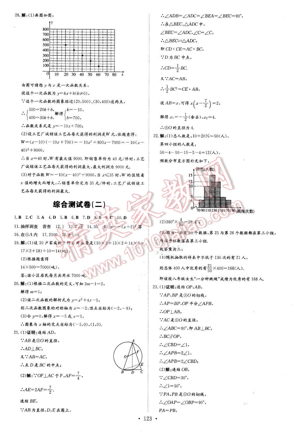 2016年初中同步学习导与练导学探究案九年级数学下册华师大版 第27页