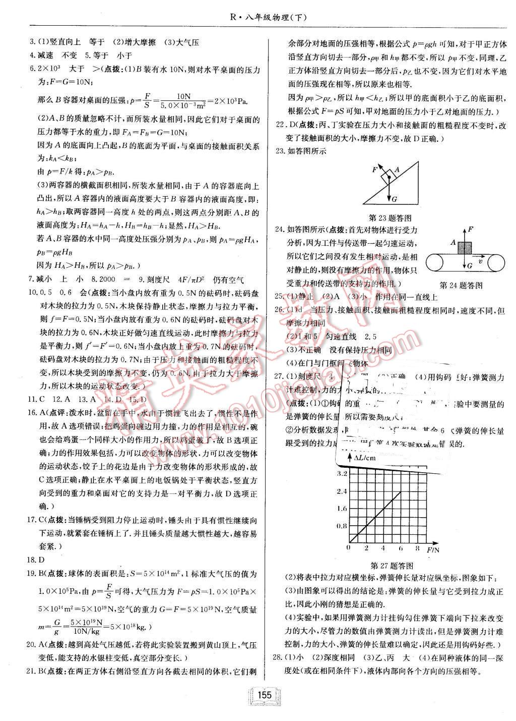 2016年啟東中學(xué)作業(yè)本八年級(jí)物理下冊人教版 第19頁