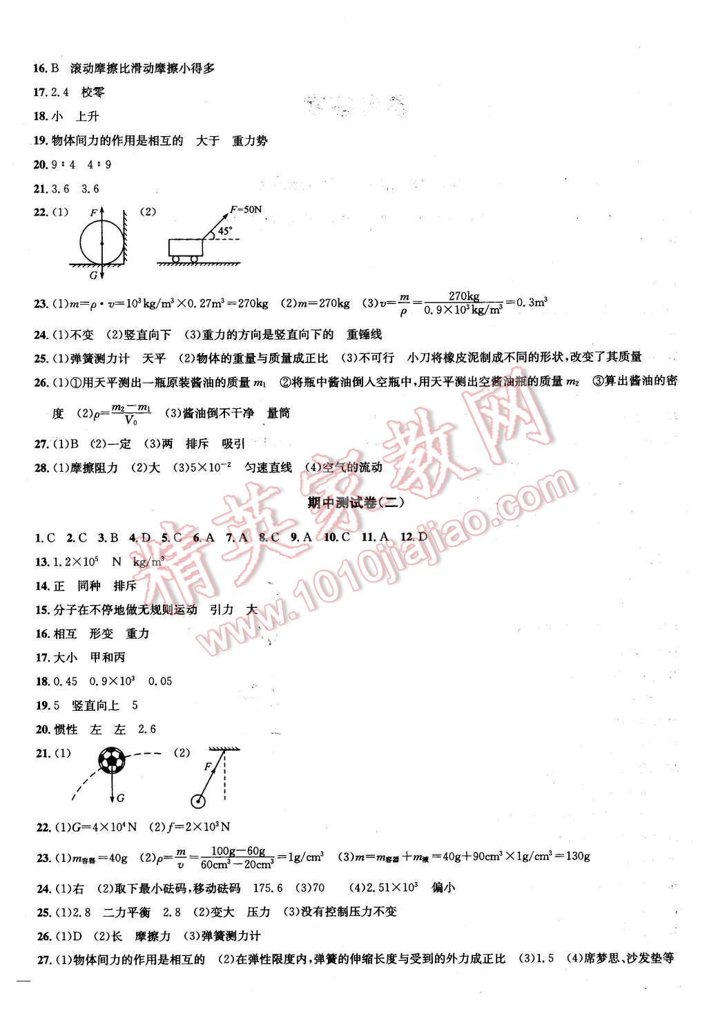 2016年金鑰匙沖刺名校大試卷八年級物理下冊江蘇版 第4頁