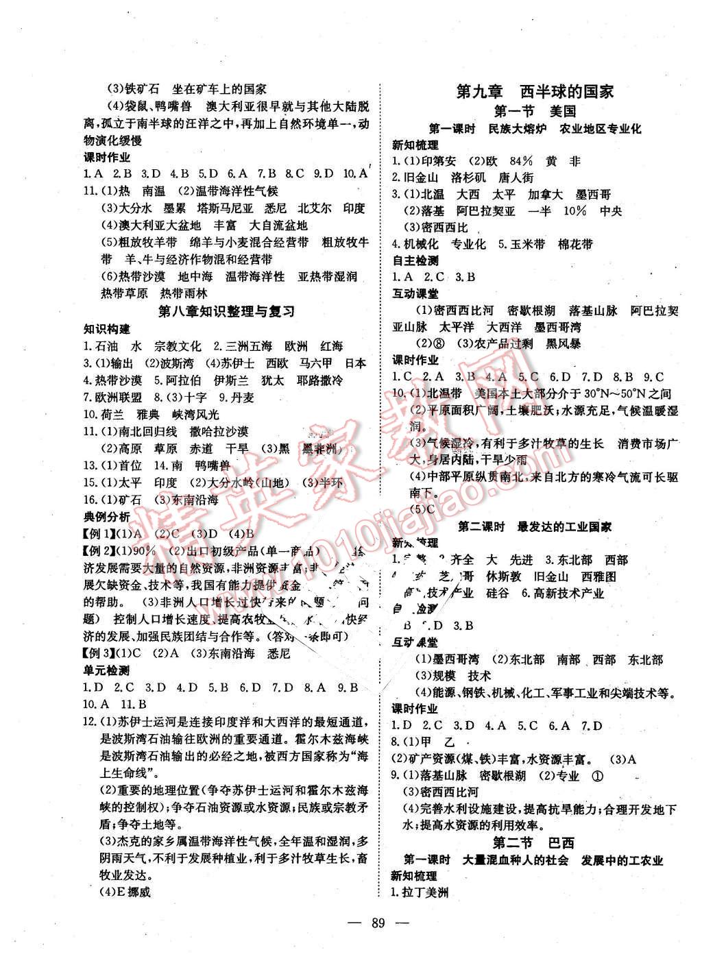 2016年探究在線高效課堂七年級地理下冊人教版 第6頁