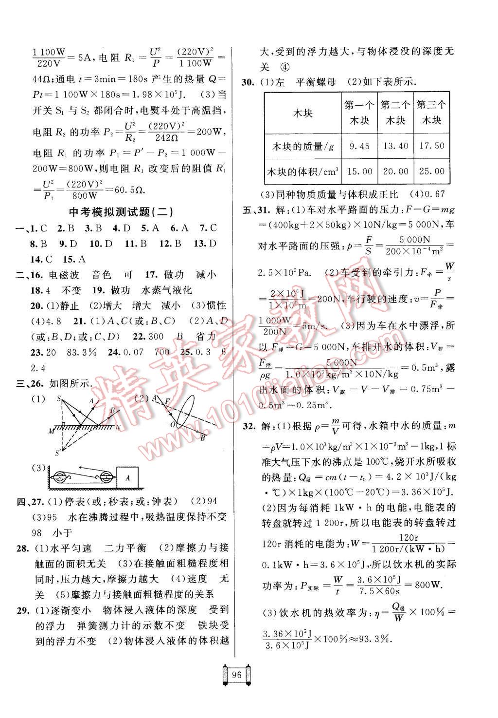 2015年海淀單元測試AB卷九年級物理全一冊滬粵版 第8頁