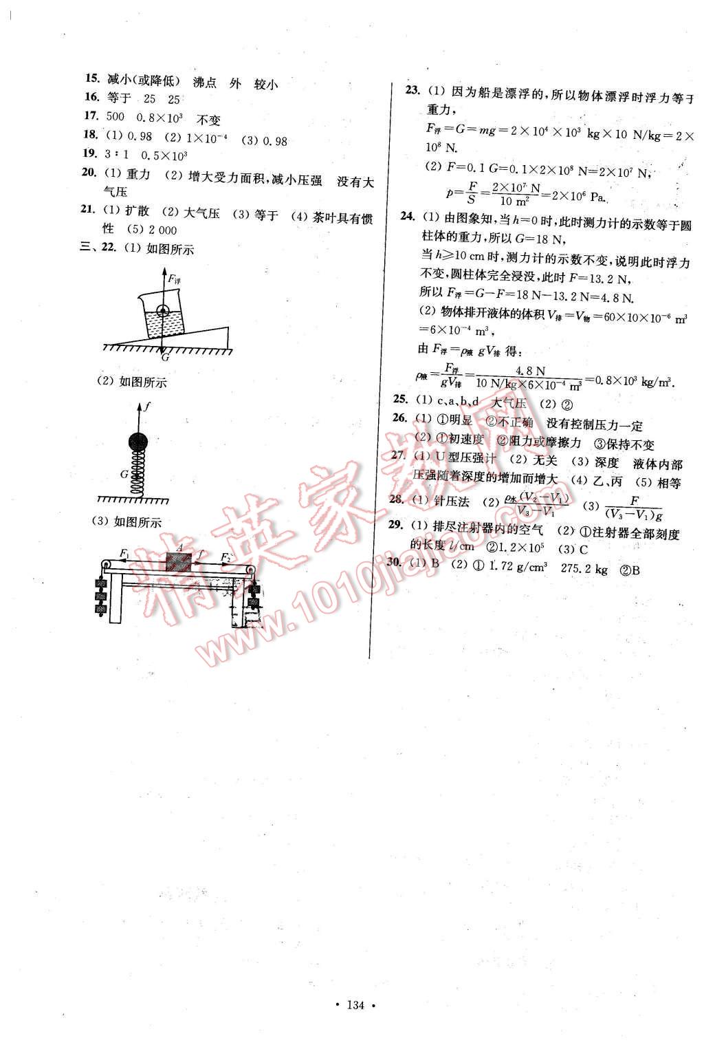 2016年南通小題課時(shí)作業(yè)本八年級(jí)物理下冊(cè)蘇科版 第12頁(yè)