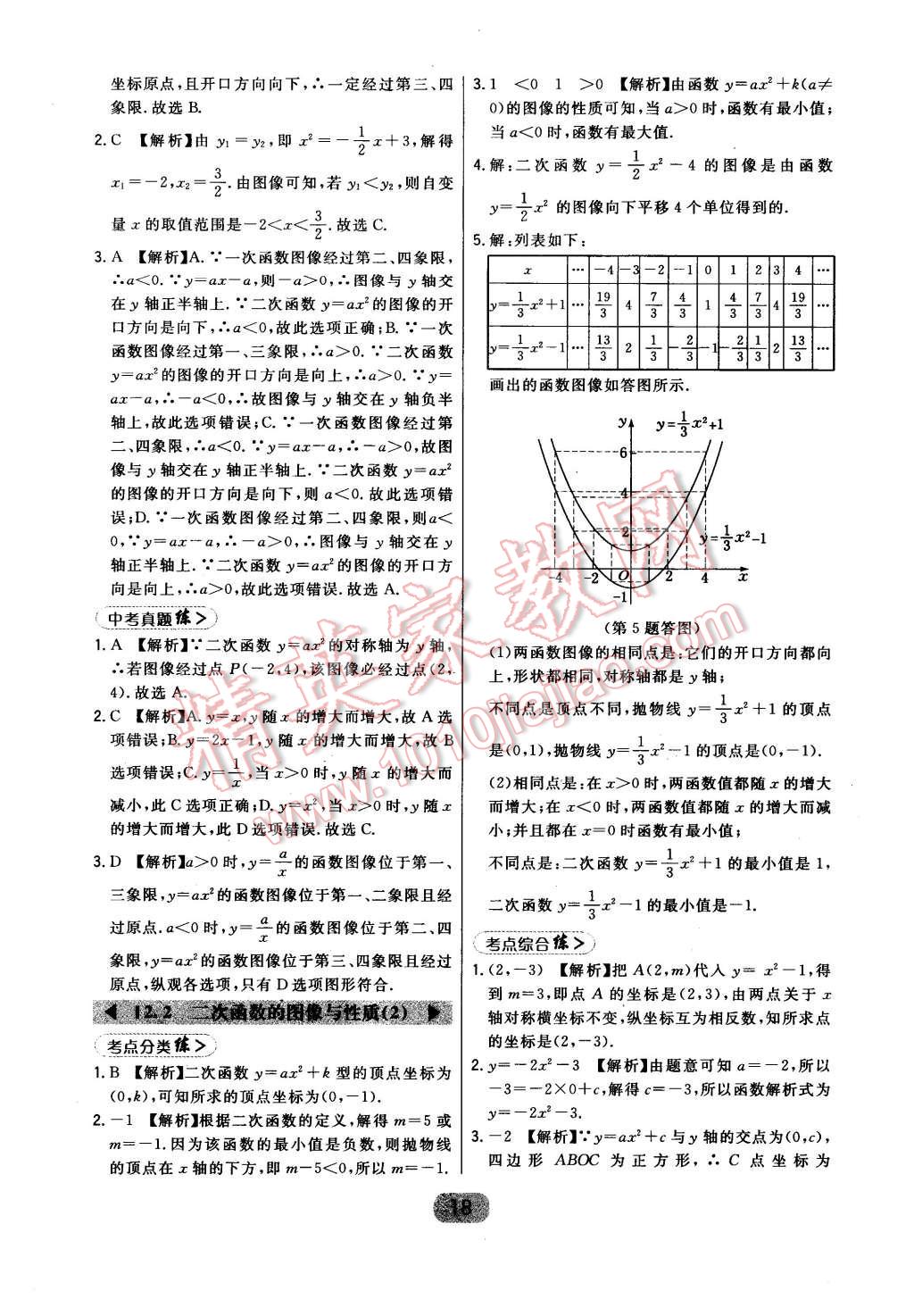 2016年北大绿卡九年级数学下册北师大版 第18页