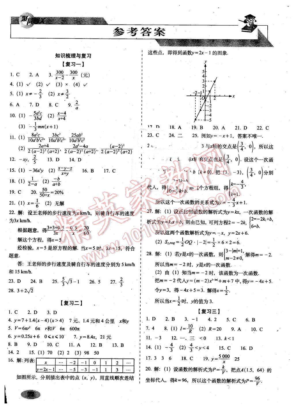 2016年聚能闖關期末復習沖刺卷八年級數學下冊華師大版 第1頁