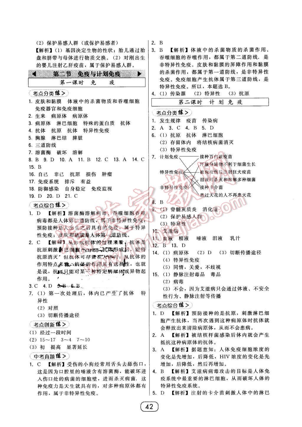 2016年北大綠卡課時同步講練八年級生物下冊人教版 第14頁