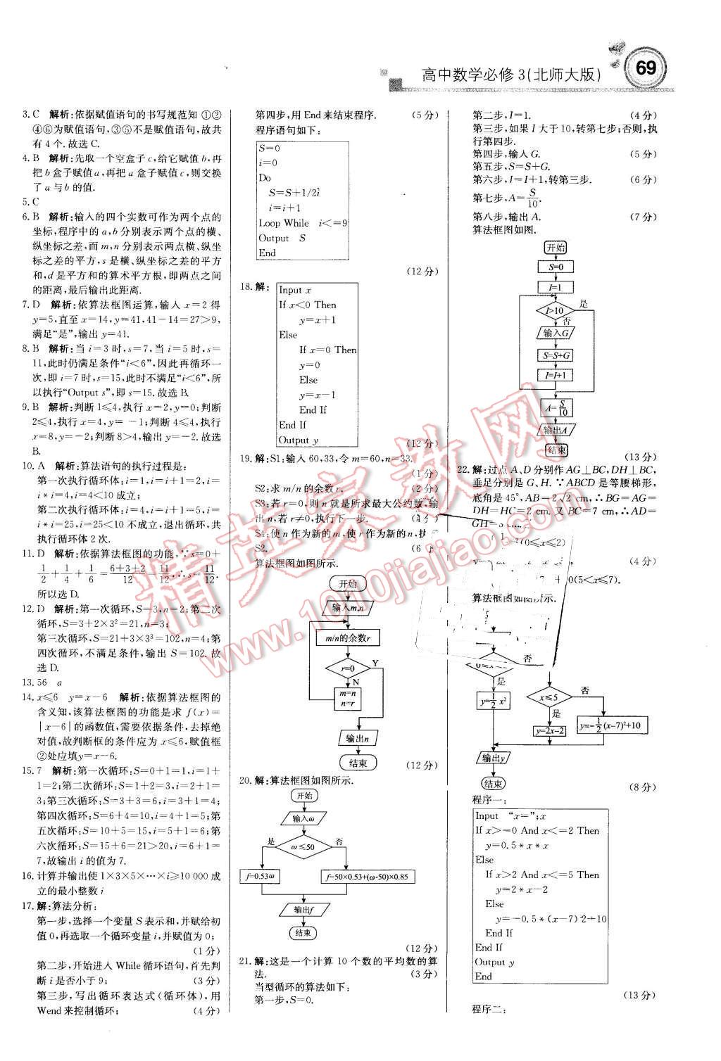 2015年輕巧奪冠周測月考直通高考高中數(shù)學(xué)必修3北師大版 第21頁