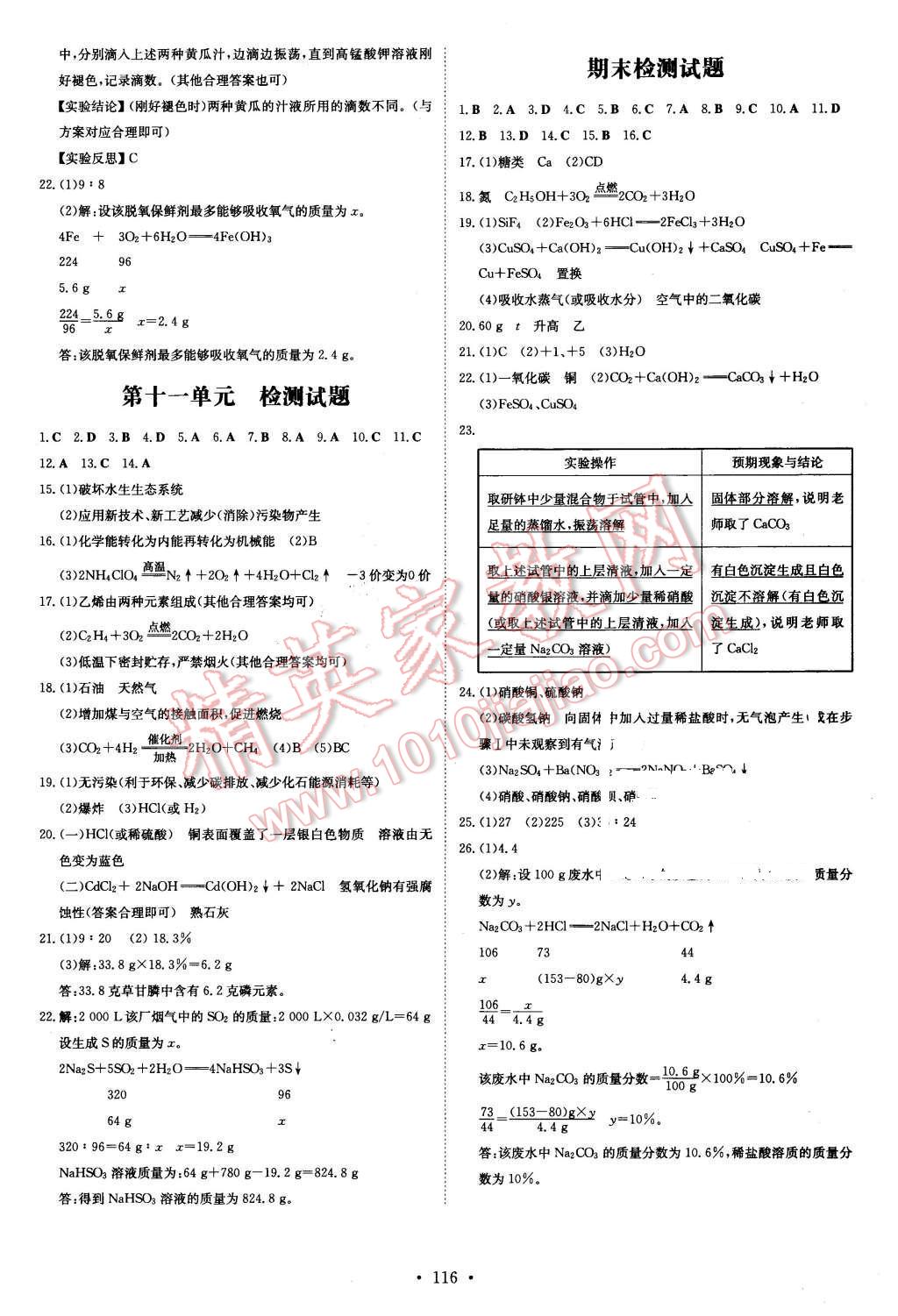 2016年初中同步学习导与练导学探究案九年级化学下册鲁教版 第12页