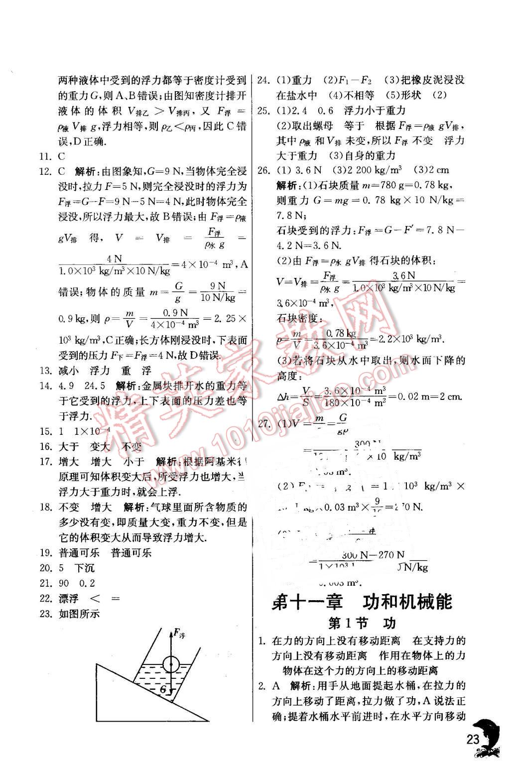 2016年實(shí)驗(yàn)班提優(yōu)訓(xùn)練八年級(jí)物理下冊(cè)人教版 第23頁(yè)