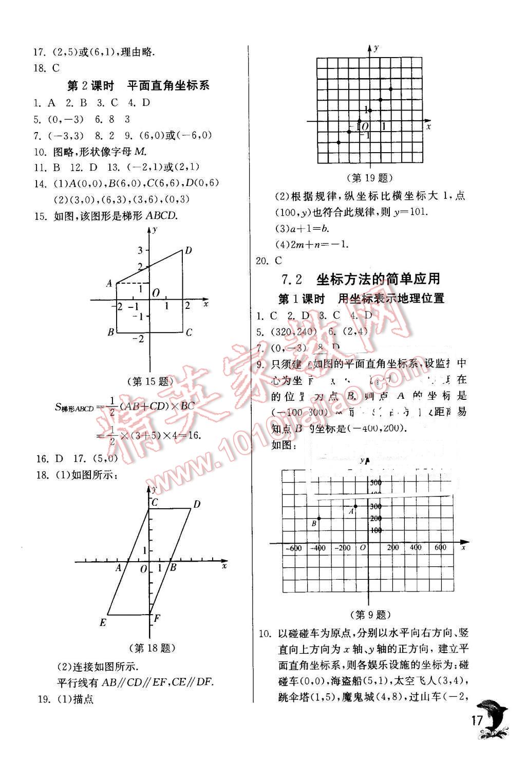 2016年實(shí)驗(yàn)班提優(yōu)訓(xùn)練七年級(jí)數(shù)學(xué)下冊(cè)人教版 第17頁(yè)