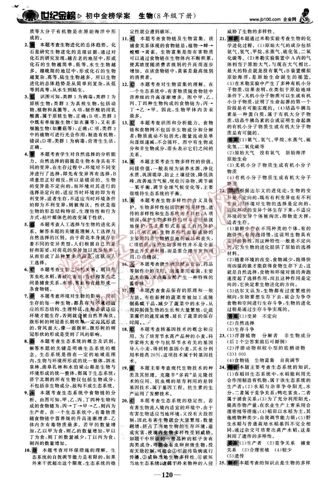 2016年世紀(jì)金榜金榜學(xué)案八年級生物下冊濟(jì)南版 第29頁