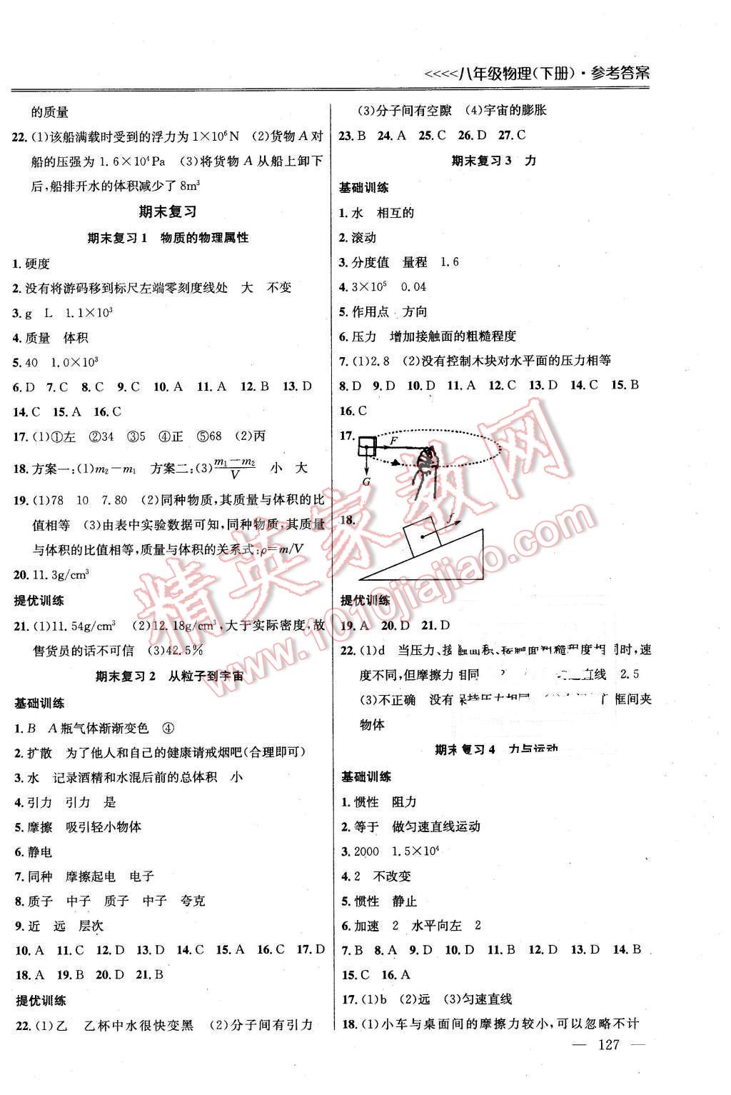 2016年提優(yōu)訓(xùn)練非常階段123八年級(jí)物理下冊(cè)江蘇版 第7頁(yè)