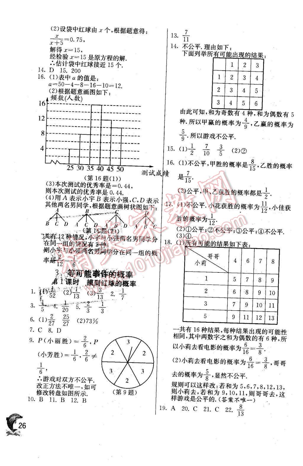 2016年實驗班提優(yōu)訓(xùn)練七年級數(shù)學(xué)下冊北師大版 第26頁