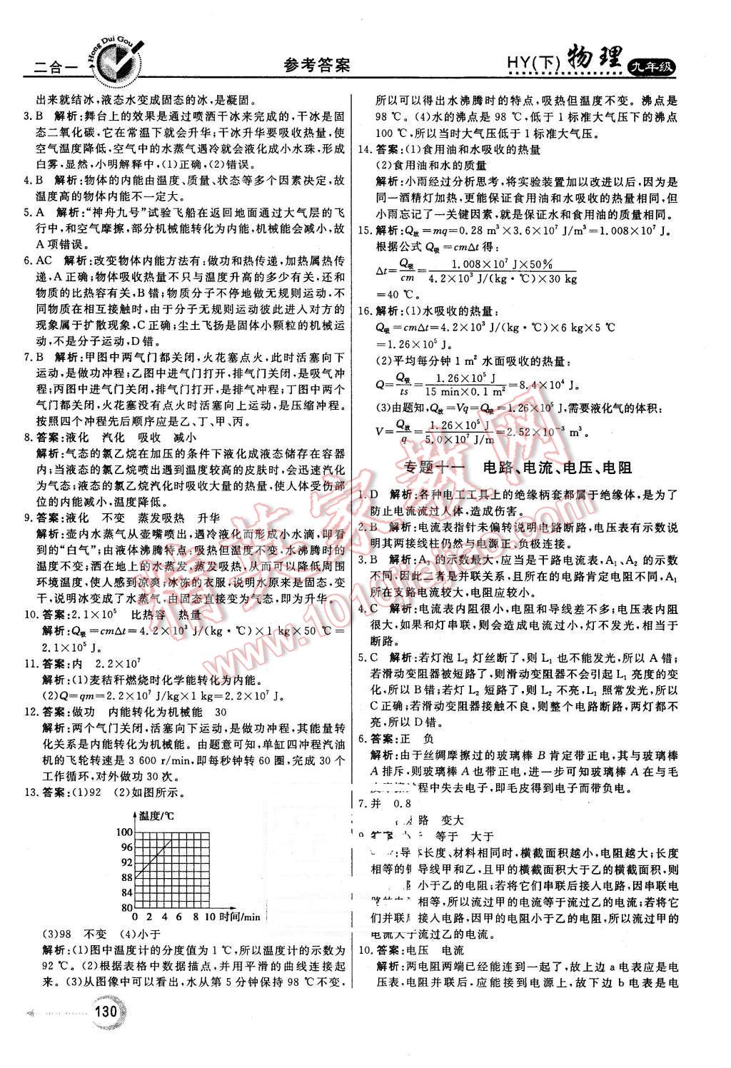 2016年紅對勾45分鐘作業(yè)與單元評估九年級物理下冊滬粵版 第22頁