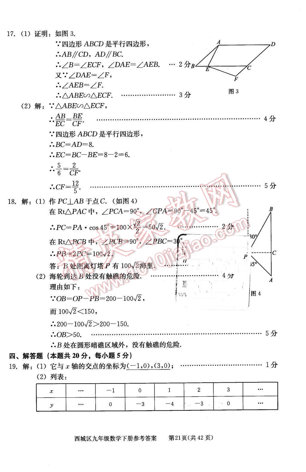 2016年學(xué)習(xí)探究診斷九年級數(shù)學(xué)下冊人教版 第21頁