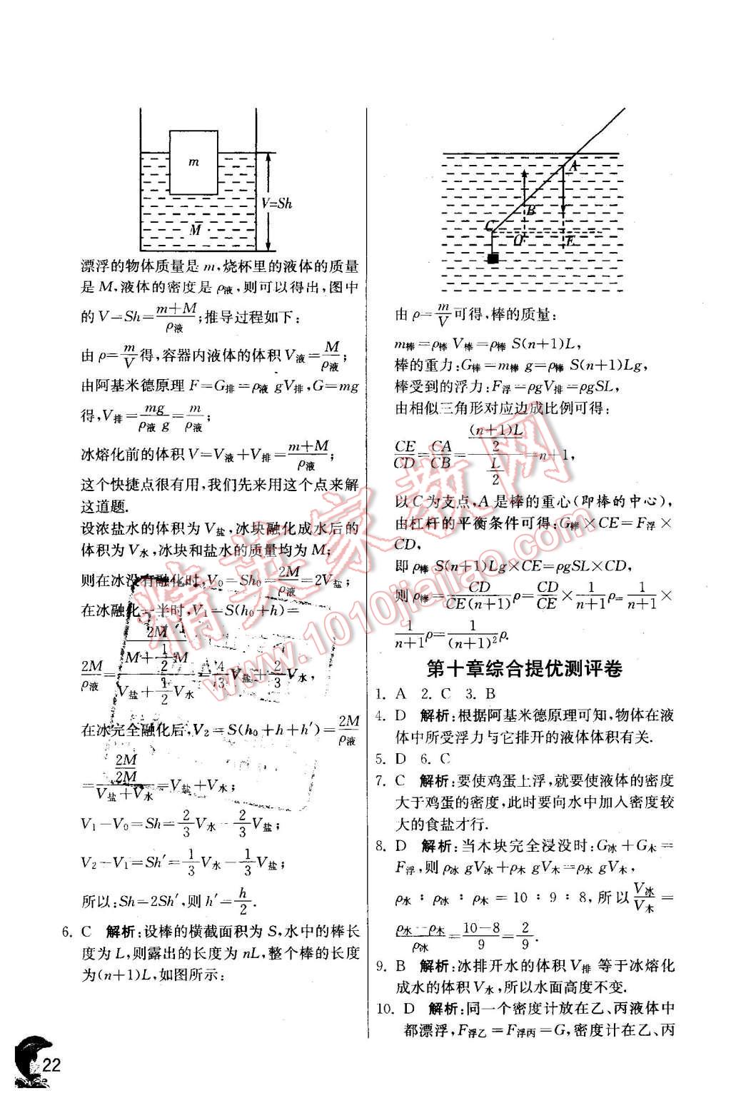 2016年實(shí)驗(yàn)班提優(yōu)訓(xùn)練八年級(jí)物理下冊(cè)人教版 第22頁(yè)