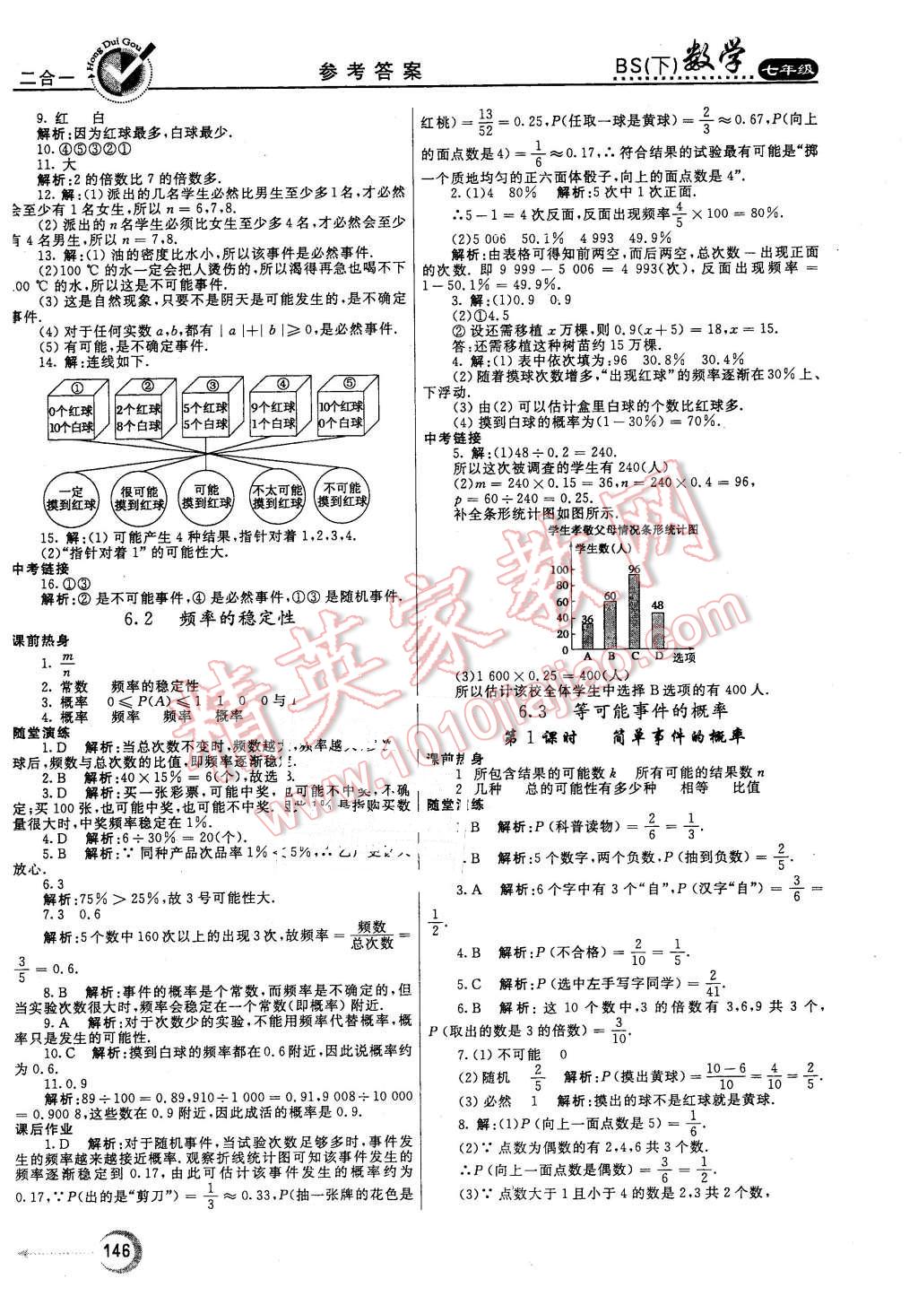 2016年紅對勾45分鐘作業(yè)與單元評估七年級數(shù)學下冊北師大版 第30頁