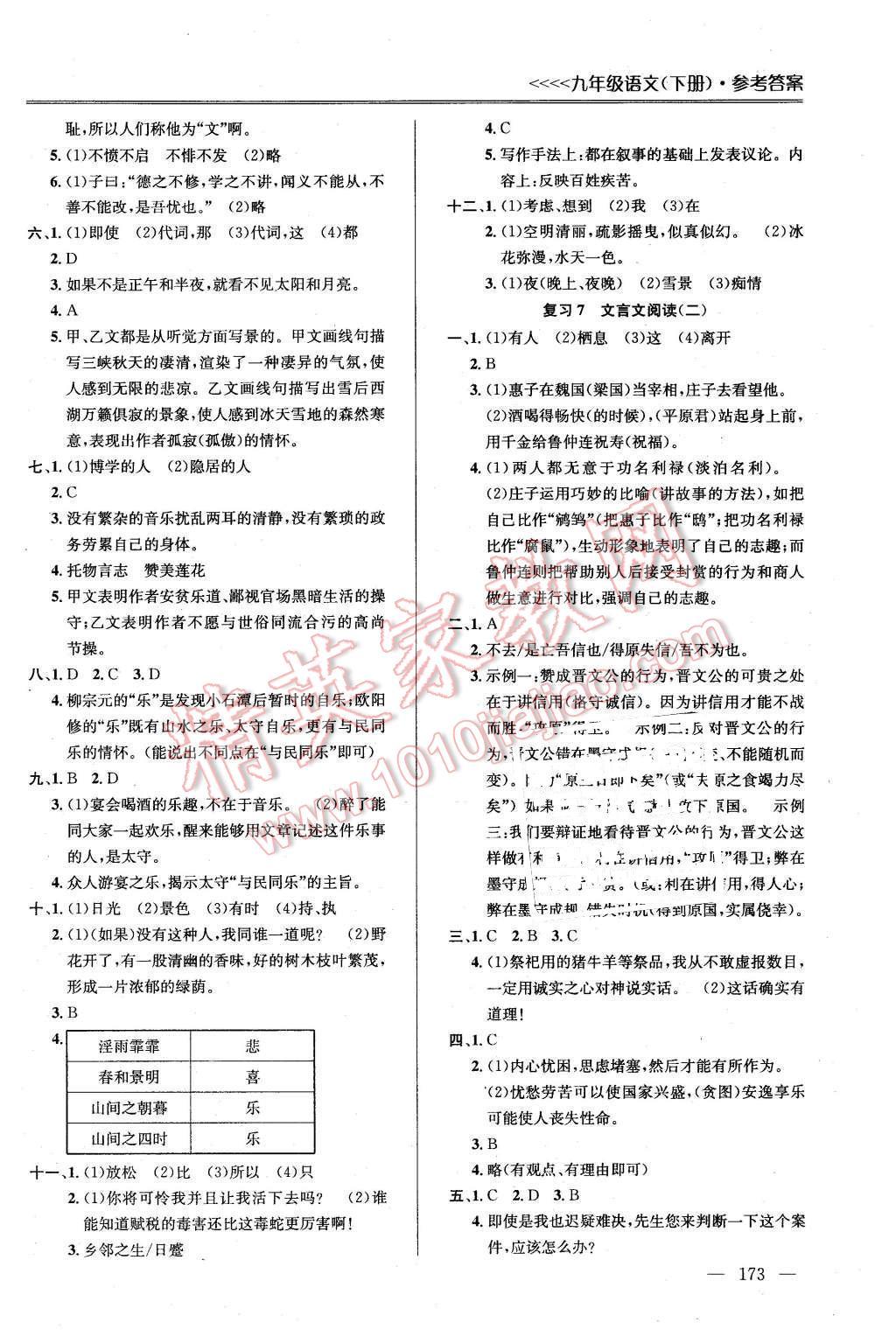 2016年提優(yōu)訓(xùn)練非常階段123九年級(jí)語(yǔ)文下冊(cè)江蘇版 第13頁(yè)