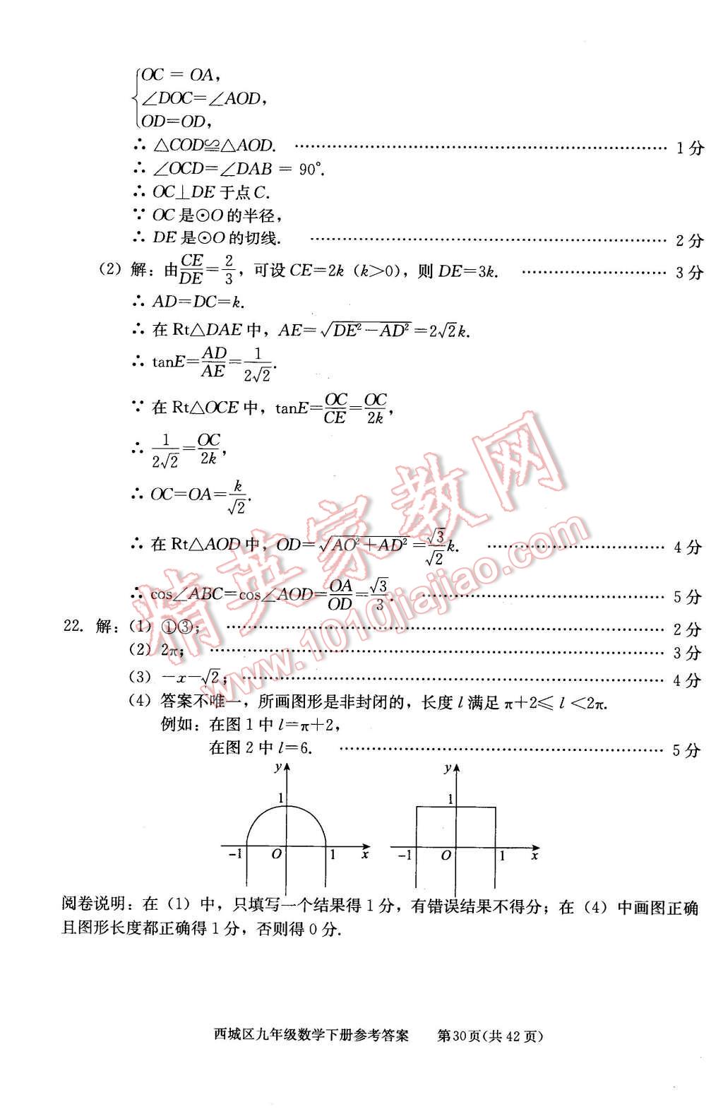 2016年學(xué)習(xí)探究診斷九年級數(shù)學(xué)下冊人教版 第30頁