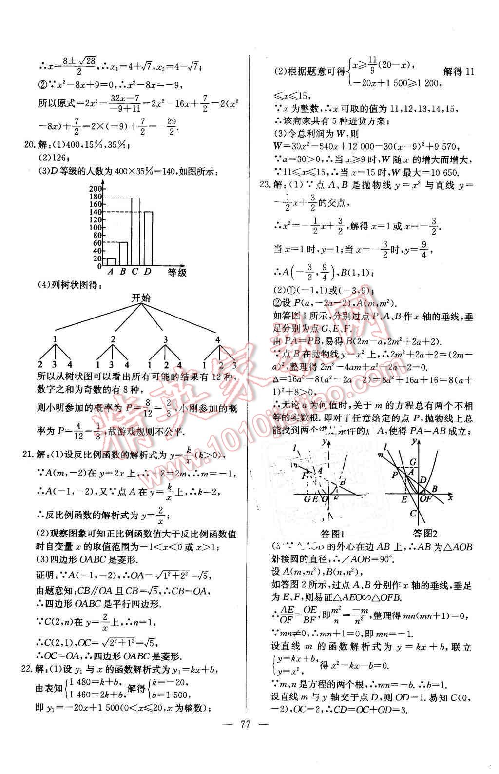 2016年精彩考評單元測評卷九年級數(shù)學(xué)下冊人教版 第13頁