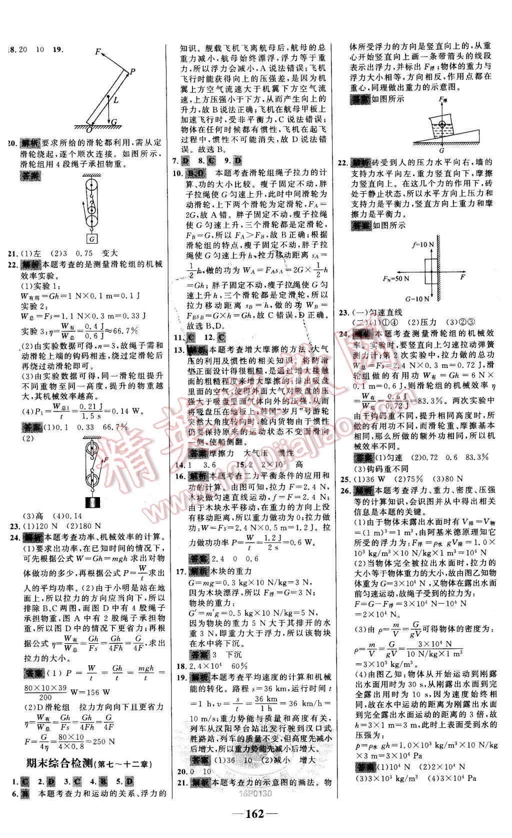 2016年世纪金榜百练百胜八年级物理下册人教版 第24页