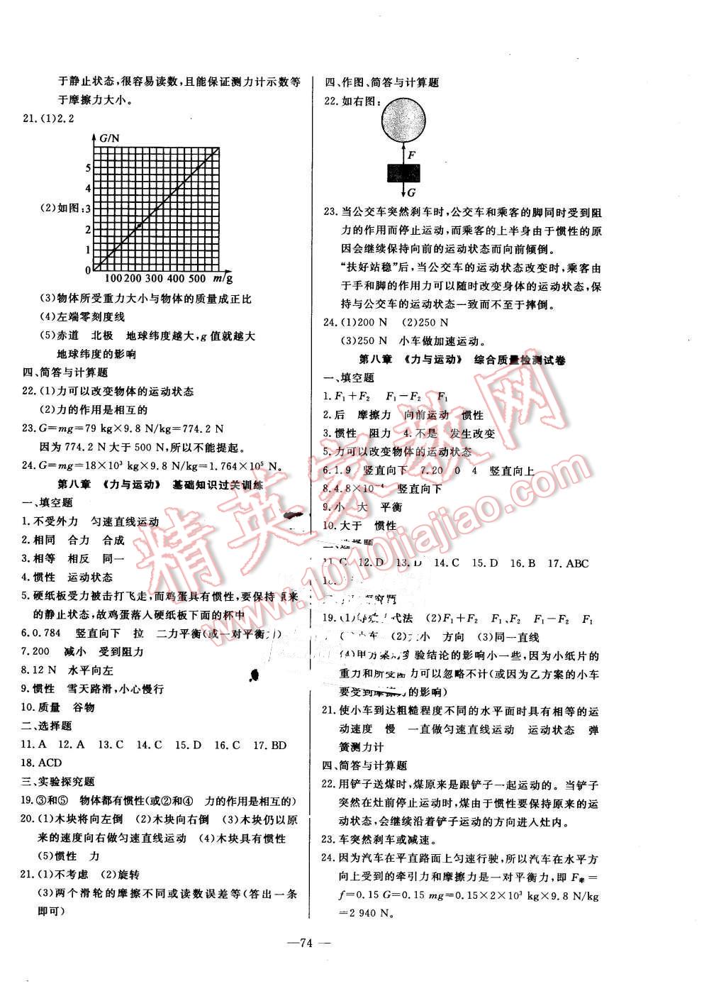 2016年精彩考評(píng)單元測評(píng)卷八年級(jí)物理下冊(cè)教科版 第2頁