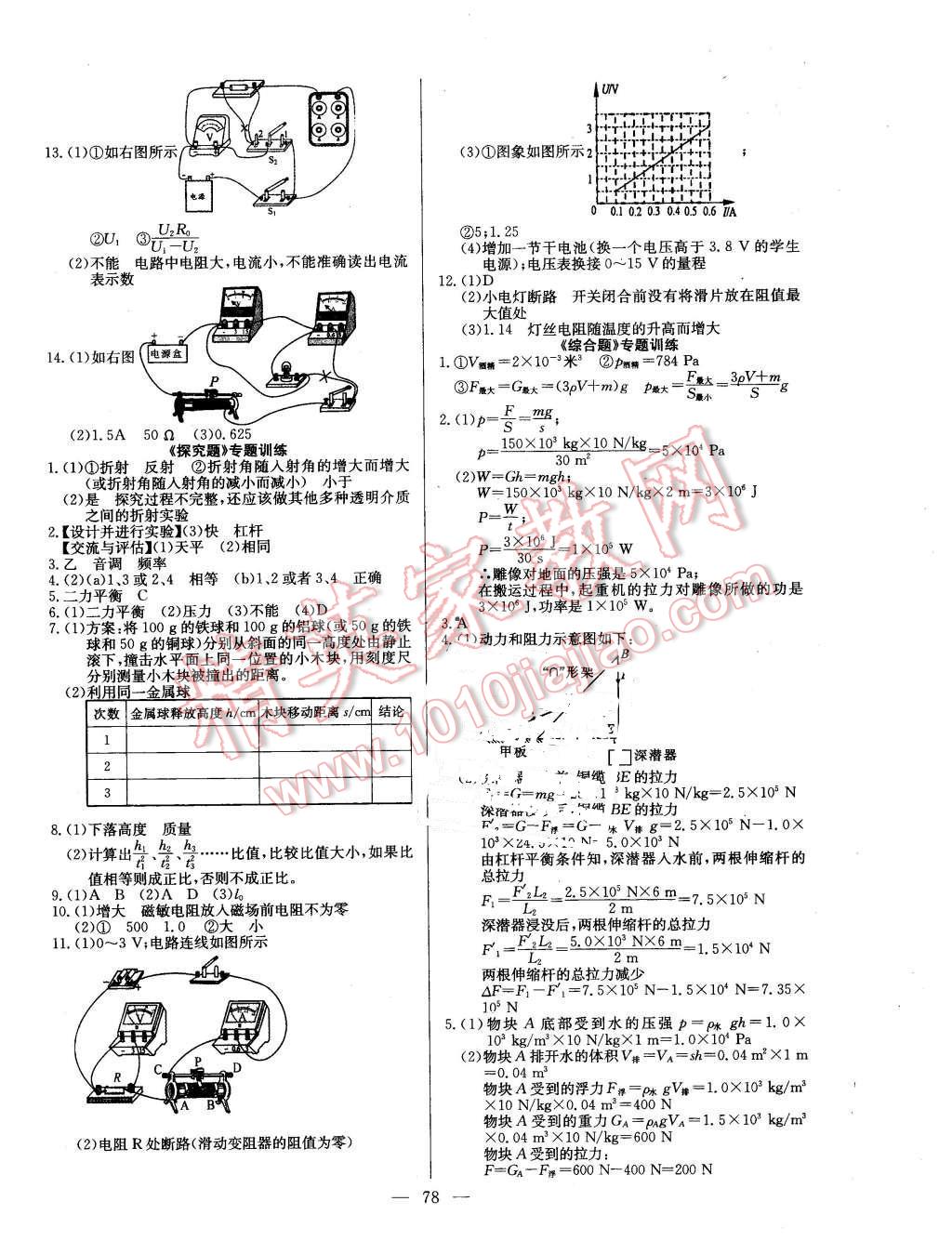 2016年精彩考評單元測評卷九年級物理下冊人教版 第6頁